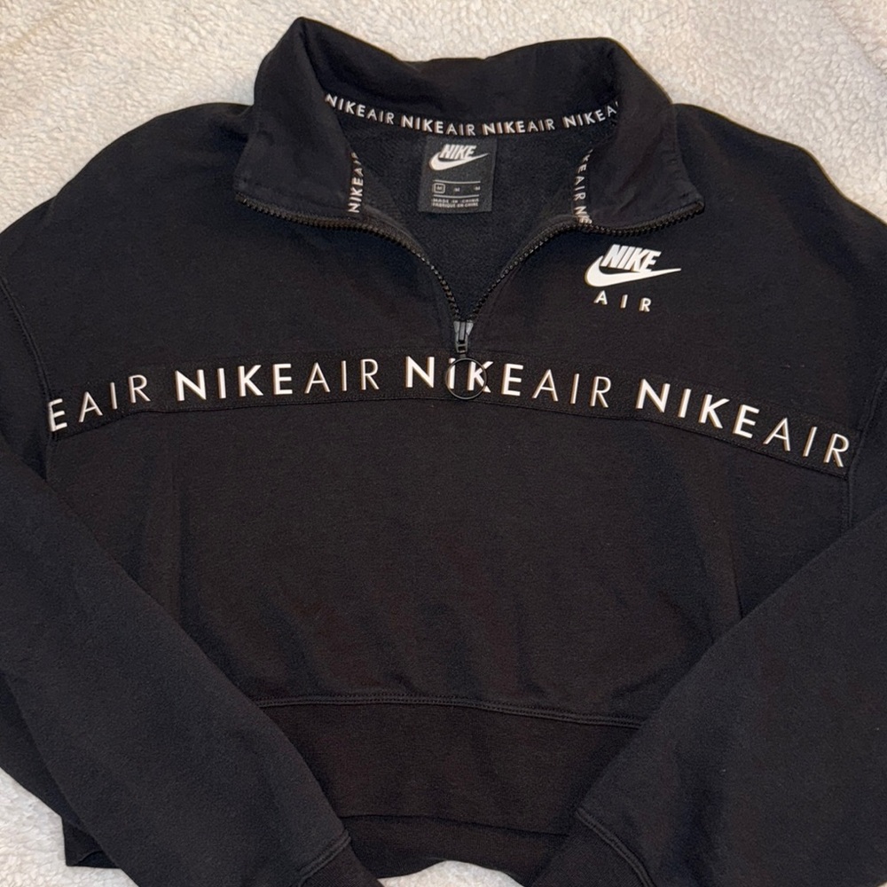 Nike Air Black Half-Zip Sweatshirt crop top